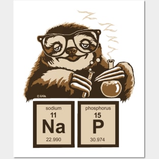 Chemistry Sloth Discovered Nap Posters and Art